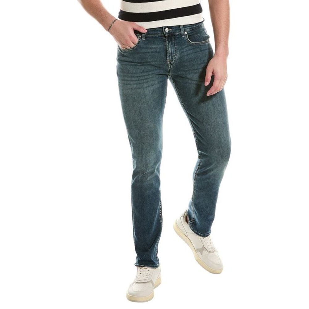 7 For All Mankind Mens Slimmy Champlin Slim Straight Jean, Blue